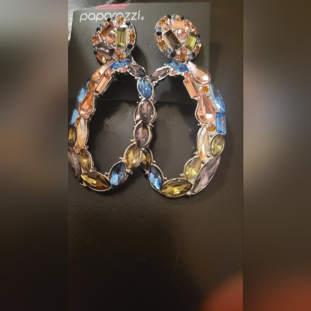 Paparazzi Vibrant Multicolor Hoop Earrings